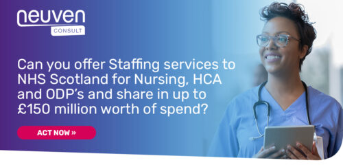ACT NOW – URGENT NHS Scotland – OPEN FOR TENDER Scotland Framework for the supply of temporary agency Nursing