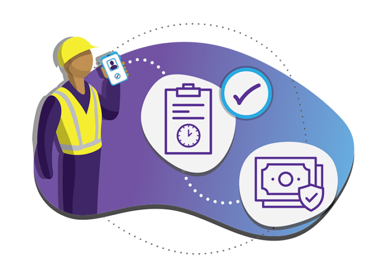 graphic illustration illustrating the comprehensive data report capabilities of Venta along with payroll accuracy